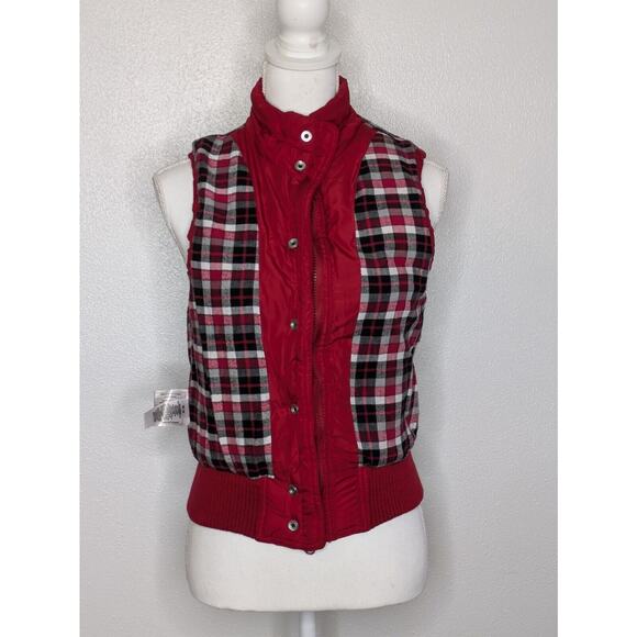 AEROPOSTALE Puffer Vest Juniors Size M Jacket Red - Picture 9 of 11